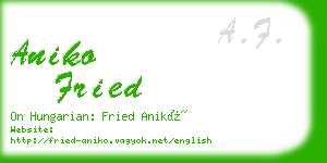 aniko fried business card